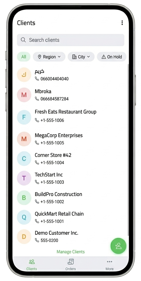 Clients list